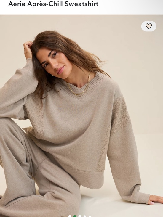 aerie Sweaters - Aerie Après-Chill Oversized Crewneck Sweater in Stone Harbor
